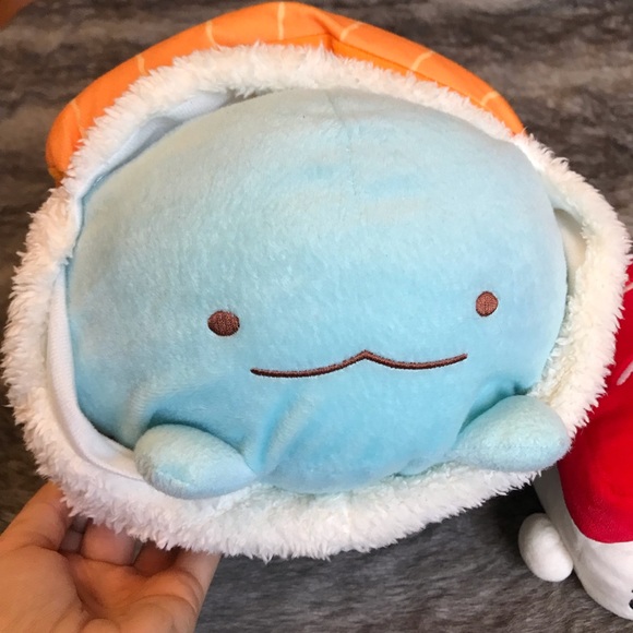 San-X sumikko gurashi TOKAGE and 2 sushi Japanese character kawaii plush toys - Picture 6 of 10